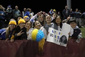 Varsity soccer action