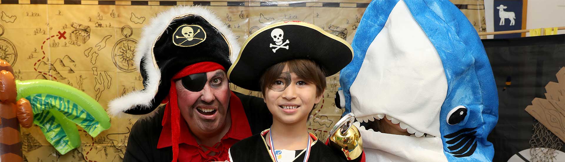 Two pirates and a shark enjoy February Vacation Camp